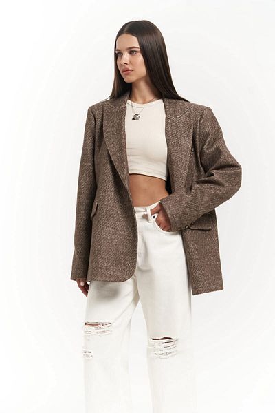 MAİ COLLECTİON Anika Brown Blazer