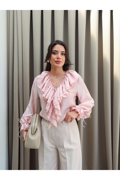 ESRAHELVACI Viscose Shirt with Flywheel Front