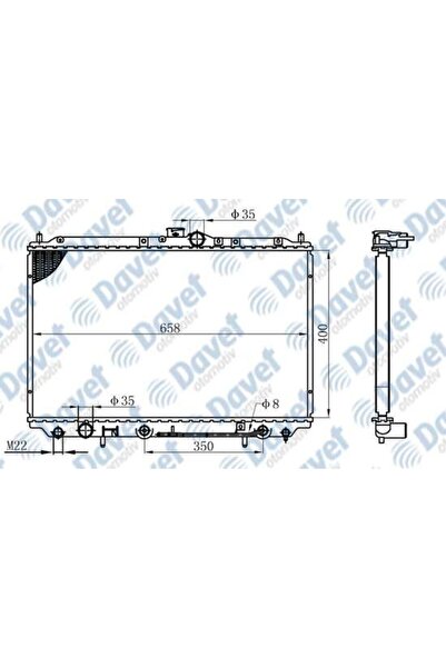 Universal MOTOR SU RADYATORU BRAZING MITSUBISHI CARISMA 1.6I-1.8I 96-> OTOMATIK SANZUMAN 400X658X16