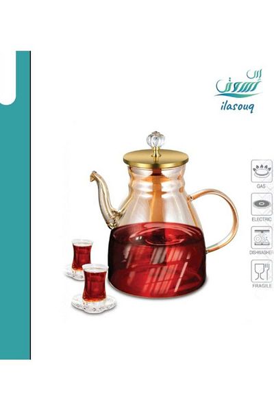 DLC 1 liter glass teapotDLC36245