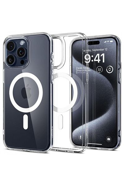 Spigen Carcasă pentru iPhone 15 Pro Max, Ultra Hybrid Magsafe - Albă