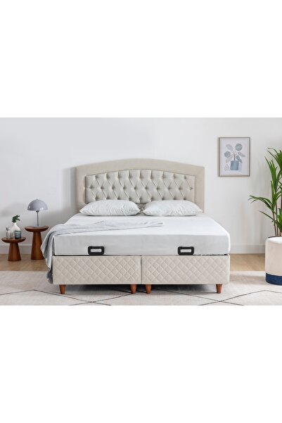 Vivense LUNA VEGA BAZA VE BAŞLIK SETİ, KREM, 180x200