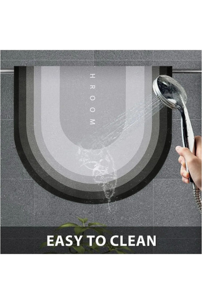 AYGÖREN HOME Gray Color Magic Water Absorbent Bath Mat Non-Slip Sole Foot Mat 40X60