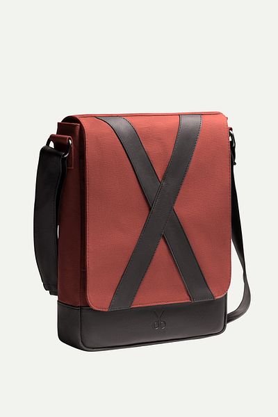 KAFT Geantă verticală unisex Messenger - Methone - Brick