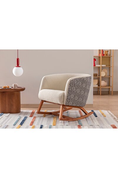 Vivense RİCKY SALLANAN BERJER, KREM GRİ