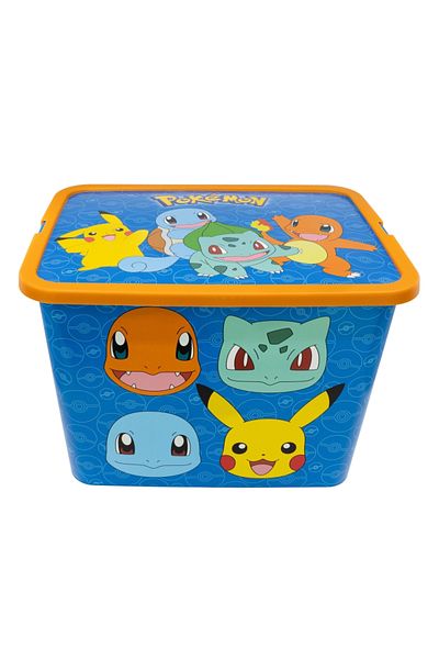 Pokemon Storage box, plastic, with lid, 23 L, multicolor, 40x27x29 cm, Rock, Pokemon