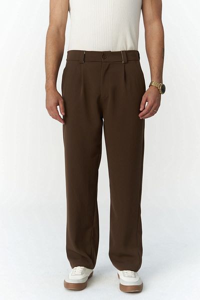 MAİ COLLECTİON Ανδρικό παντελόνι Wells Dark Khaki