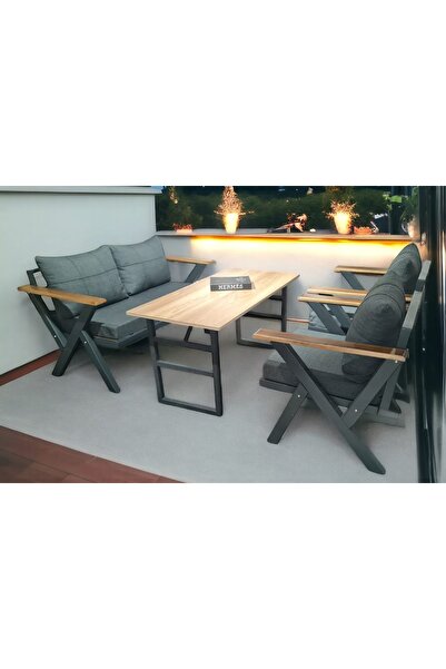 Vivense MİLAS BAHÇE BALKON TAKIMI, ANTRASİT