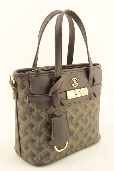 HNB Women's Brown Small Bucket Hand and Cross Bag
