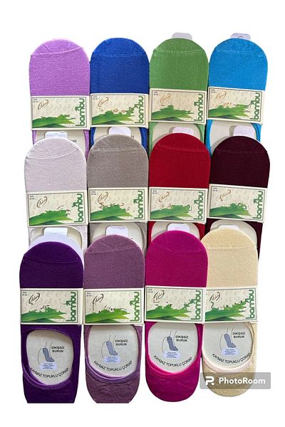 Dündar Pack of 12 Silicone Bamboo Ballerina Socks Lion Brand Same Day Shipping