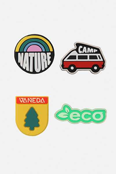 Vaneda Nature Unisex Renkli 4'lü Terlik Süsü STD