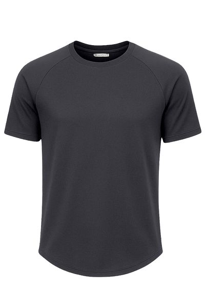 GHASSY CO. Ghassy Co. Ανδρικό μπλουζάκι Raglan Oval Cut 100% βαμβακερό μαλακό με υφή Crew Neck