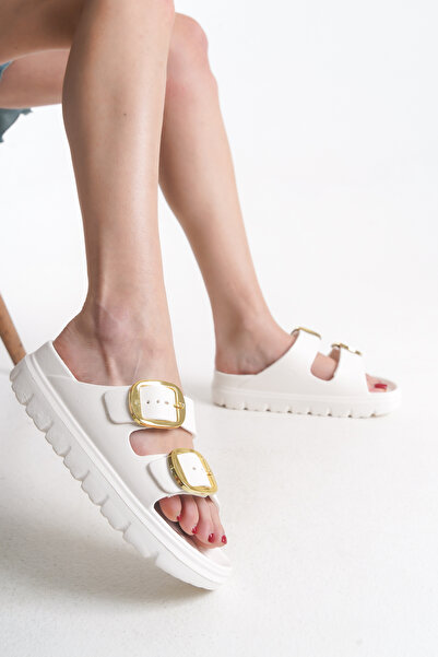 Riccon Γυναικείες Παντόφλες Teflaema 001222   Λευκό