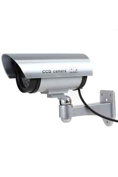 NEXTLY Set of 2 x NEXTLY fake surveillance camera for outdoor/indoor use, flashing red LED