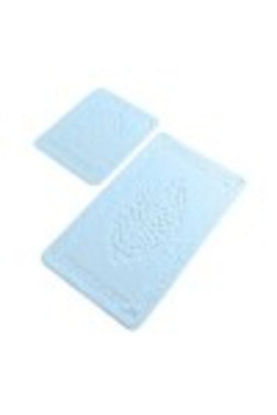 Tropikhome Set 2 covorașe de baie din bumbac, Tropik Home, Elite Blue