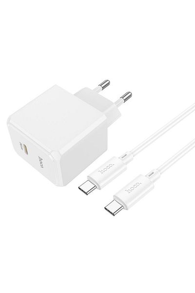REDz Accessories Set încărcător Hoco cs13a, adaptor cablu tip C, pentru iPhone 15/16 și Android, pd20w, alb