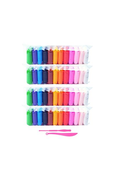 NEXTLY Set Plastilina , Usor De Modelat, Nelipicioasa, Accesorii Pentru Modelat, 48 Pungi