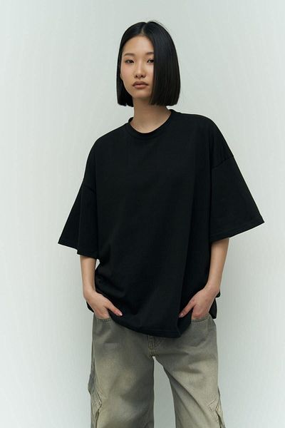 MAİ COLLECTİON Potřebujete peníze černé oversize tričko