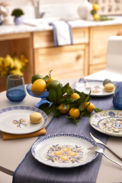 Kütahya Porselen Amalfi 4 Piece 21 cm Cake Plate