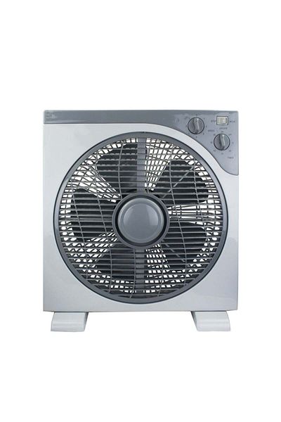 DLC Table Fan With Timer, 5 PP Blades, 3 Speeds, Rotating Grill, 60-Min Timer, Energy-Efficient, Child