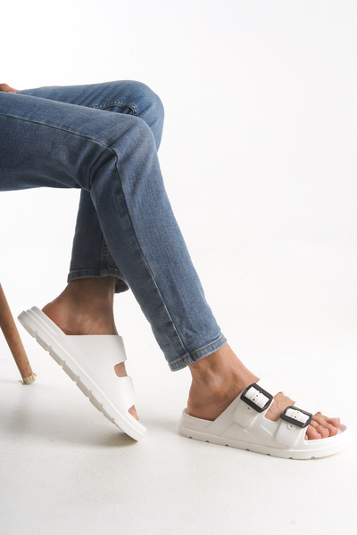 Riccon Ullaeril Men's Slippers 001228   White