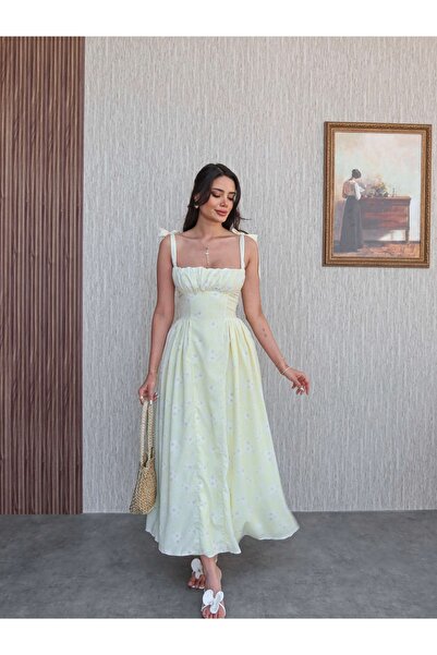 ESRAHELVACI Omuz Bağlama Detay Elbise