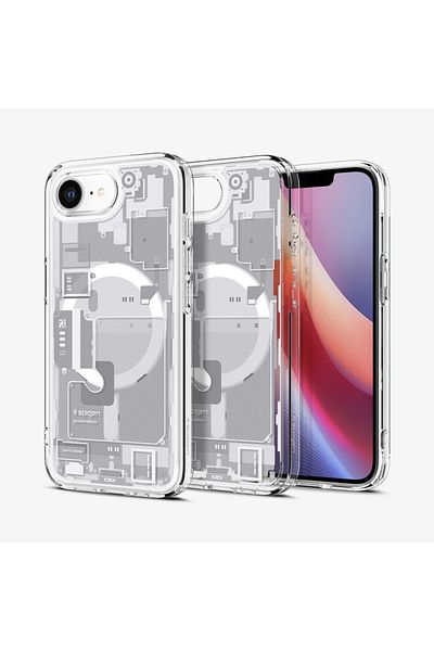 Spigen Ultra Hybrid MagFit for iPhone 16E case cover [MagSafe compatible] (2025) - Zero One White