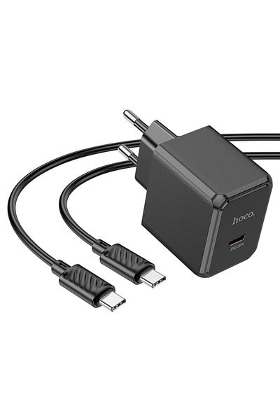 REDz Accessories Set încărcător Hoco cs13a, adaptor cablu tip C, pentru iPhone 15/16 și Android, pd20w, negru