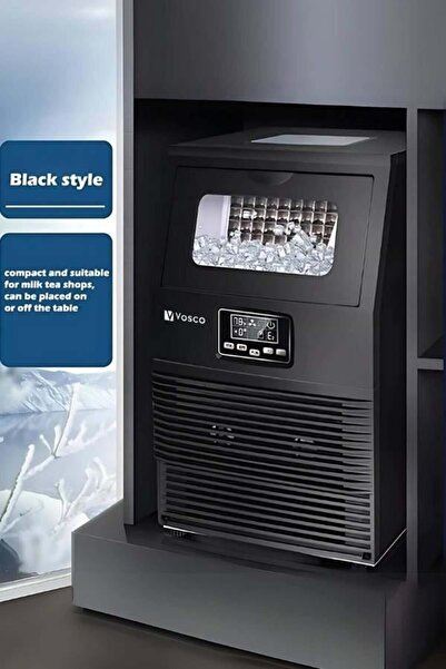 vosco Buz Makinesi 23 Kg/Gün Küp Buz Siyah