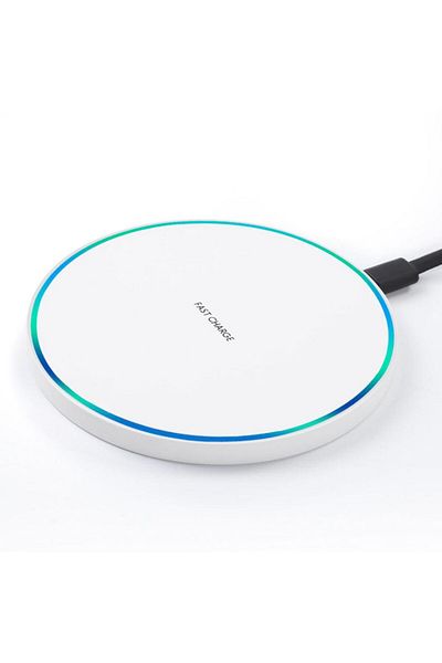REDz Accessories Încărcător wireless cu LED, super subțire, încărcare rapidă 30W, universal, alb