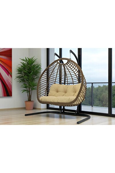 Vivense Mily İkili Salıncak, Koyu Kahve