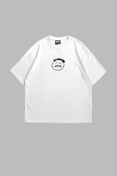 Bak Moda Λευκό μπλουζάκι Unisex με στάμπα Cactus Jack