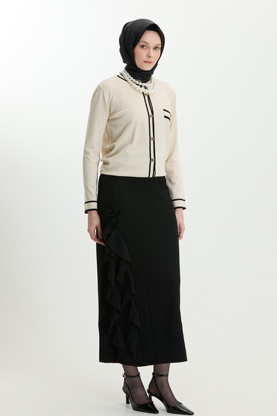 Setrms Volanlı Triko Etek