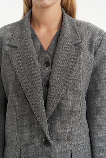 MAI STUDIOS CO. Blake Plaid Smoked Triple Jacket Set