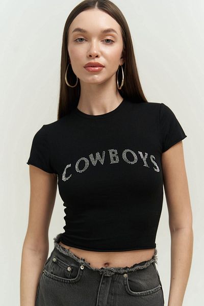 MAİ COLLECTİON Cowboys Černá česaná bavlna