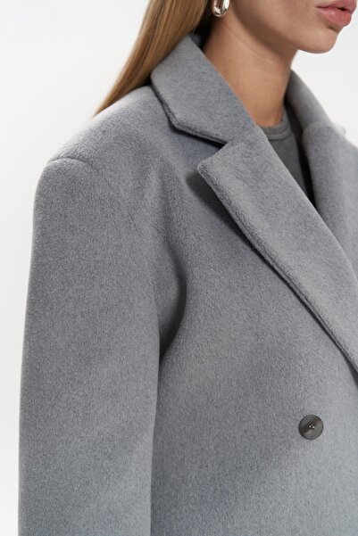 MAI STUDIOS CO. Naica Gri Belden Oturmalı Blazer