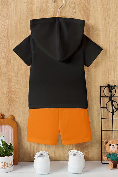 MYADA New Season Hooded Always Crocodile Character Printed 2-Piece Children's Set 22858