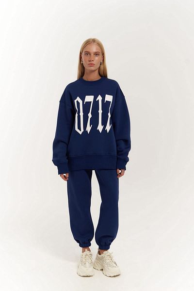 MAİ COLLECTİON Σετ φόρμας ZEOY 0717 Navy Blue Crew Neck