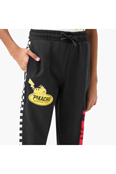 Pokemon Graphic Print Joggers with Drawstring Closure