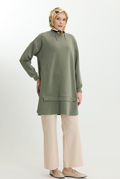 Setrms Süs Düğmeli Scuba Tunik