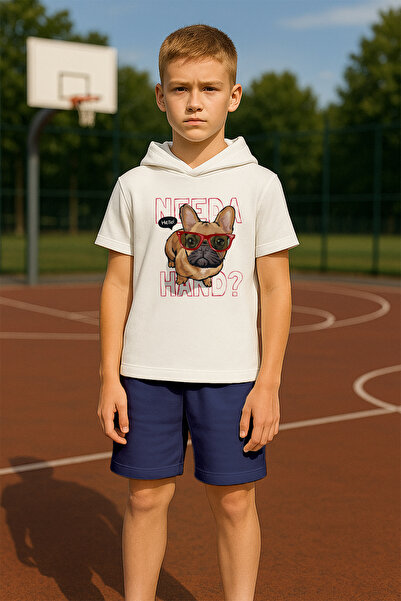 MYADA Slatki pas sa kapuljačom i naočarima Štampano Dječji set od 2 dela