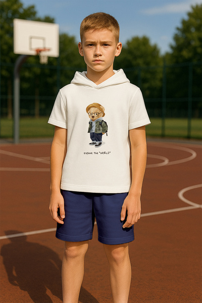 MYADA Преміум капюшон з капюшоном, капелюшок з малюнком ведмедика, 2-х частин...