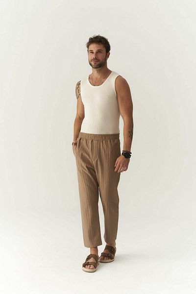 MAİ COLLECTİON Pantaloni din nurcă din țesătură tricotată Robin Rachel