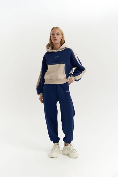 MAI STUDIOS CO. Σετ φόρμας Calix Garnished Navy Blue