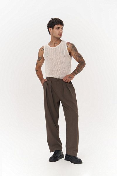 MAİ COLLECTİON Pantaloni pentru bărbați Juro Brown