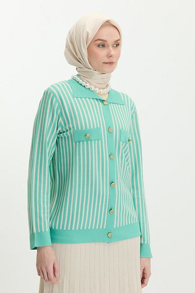 Setrms Striped Summer Knitwear Cardigan