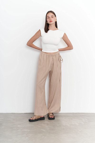 BOHEMAİ Harmony Beige Hose mit seitlicher Schnürung