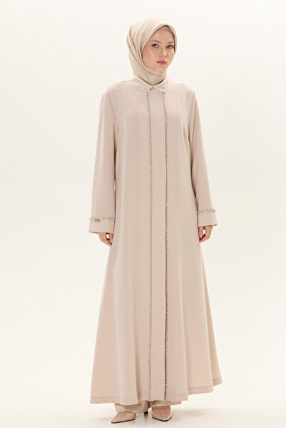 Setrms Taş İşlemeli Büyük Beden Ferace