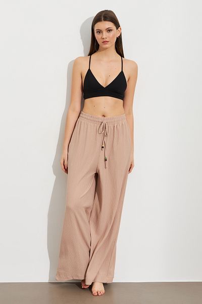 Cool & Sexy Women's Stone Waist Elastic Wrap Trousers Rop105