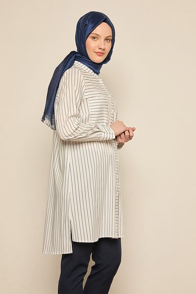 Setrms Aller Detailed Short Front Long Back Tunik with Pockets